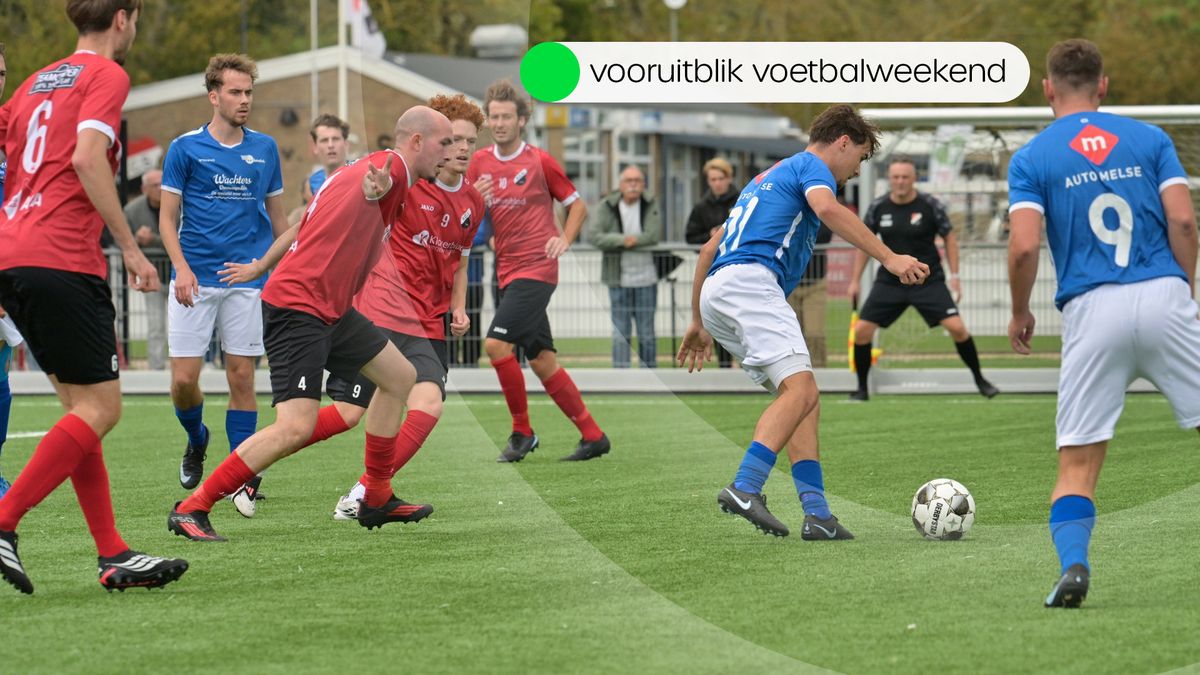 Deze wedstrijden worden vanmiddag en morgen gespeeld in het amateurvoetbal