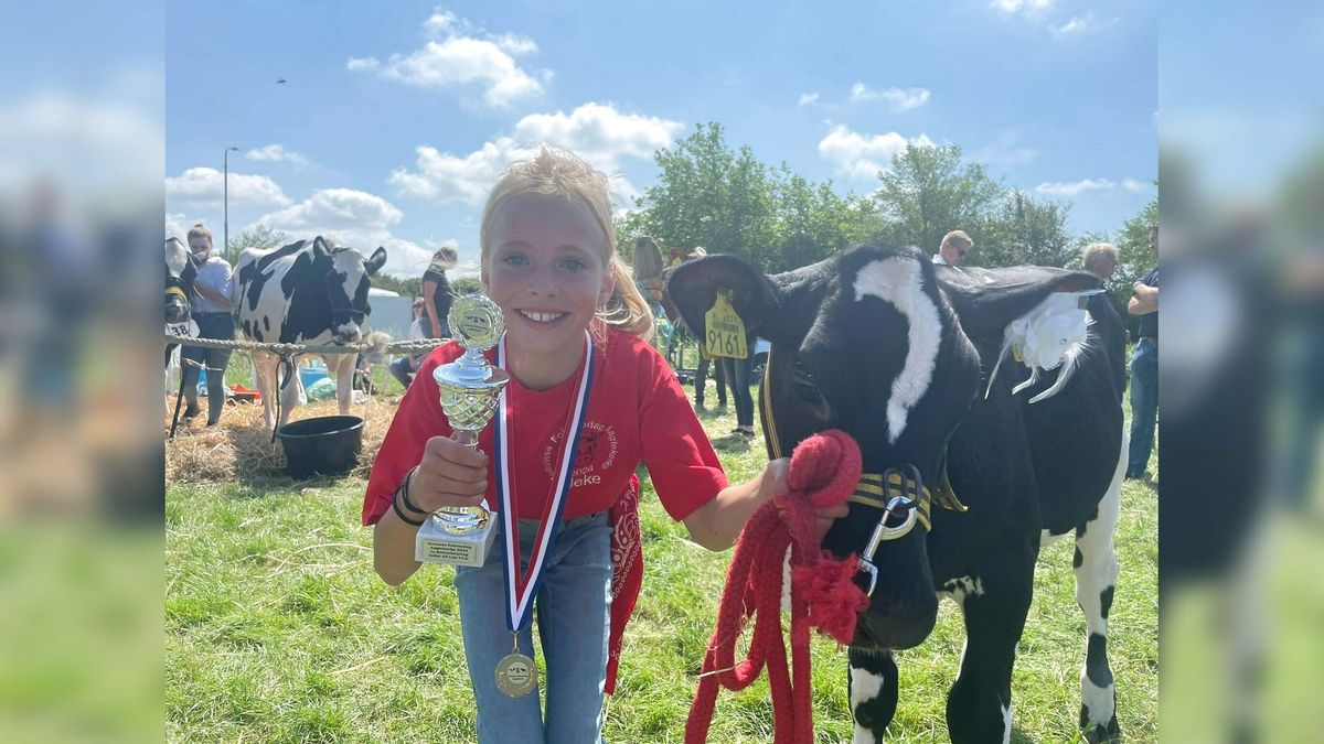 Lieke (10) heeft het mooiste kalfje van Zeeland