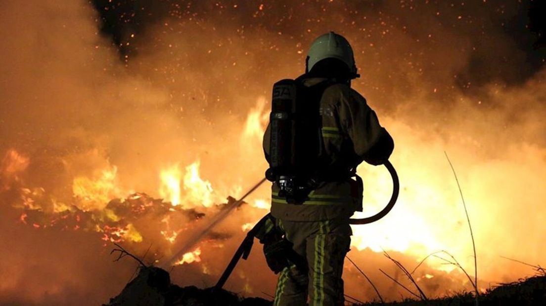 brandweerman aan het werk