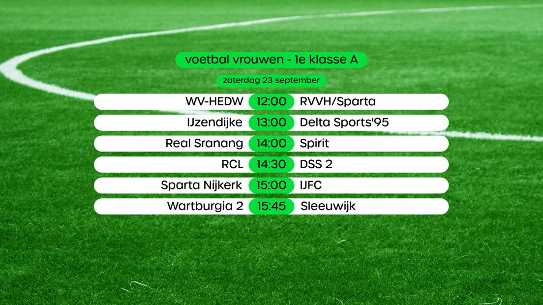 voetbal 1e klasse A vrouwen