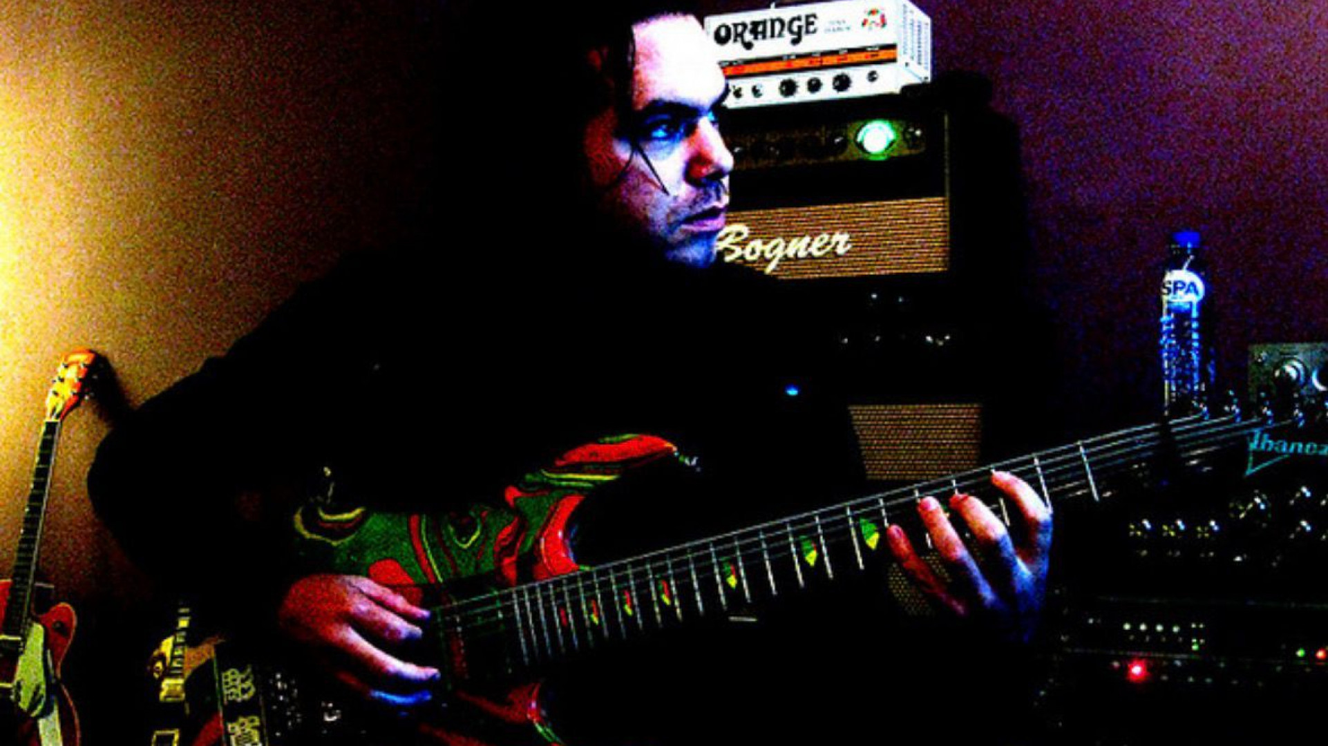 Maroen Franse tijdens een studiosessie met zijn geliefde Steve Vai