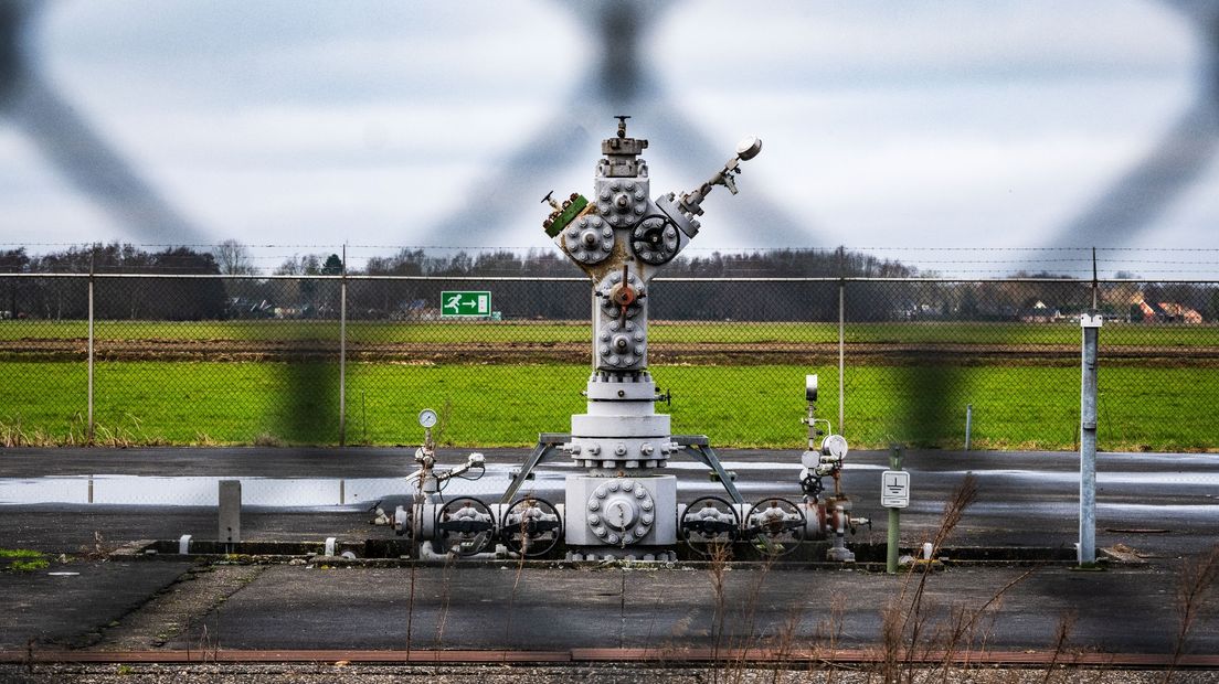 Een gaswinlocatie van de NAM in Kolham