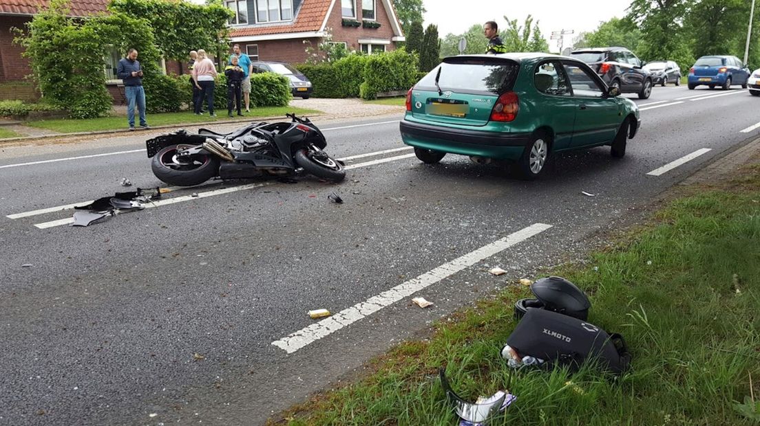 Motorrijder gewond bij ongeluk in Haaksbergen