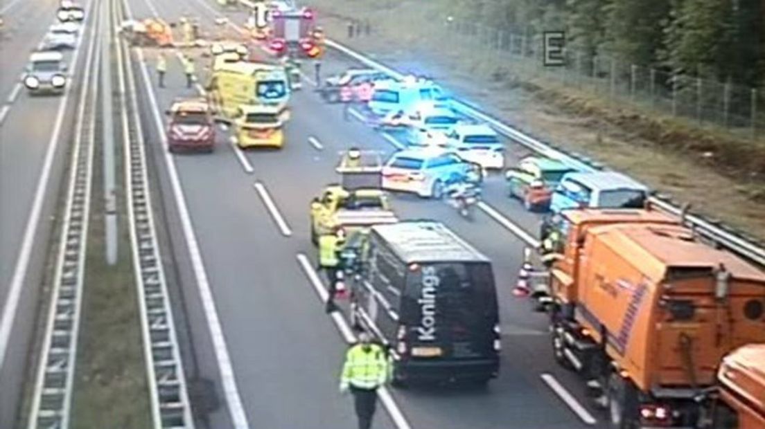 De situatie na het ongeval op 29 mei.