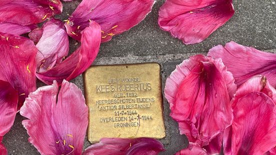 Nazaat van nazi legt Stolperstein voor vermoorde Stadjer in bijzijn van familie