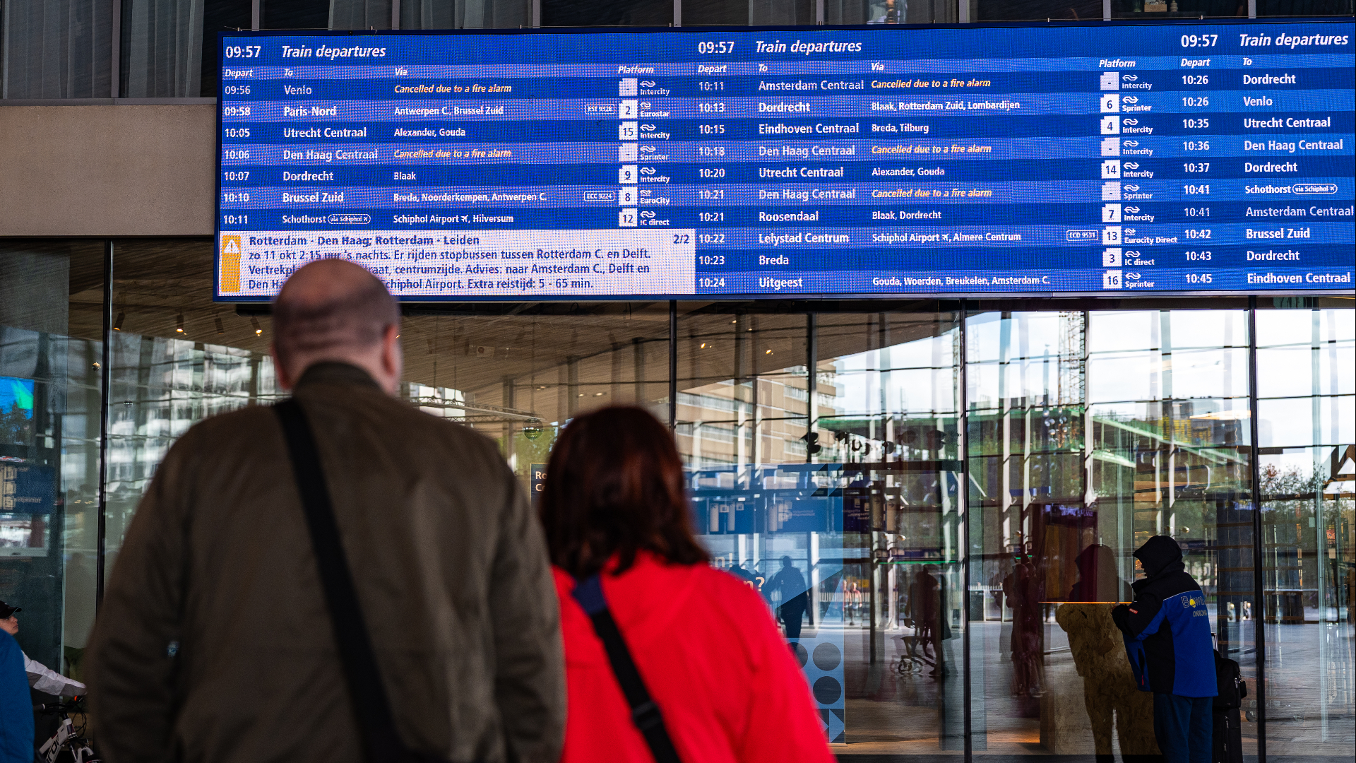 Het treinverkeer lag vanaf zaterdagochtend volledig plat