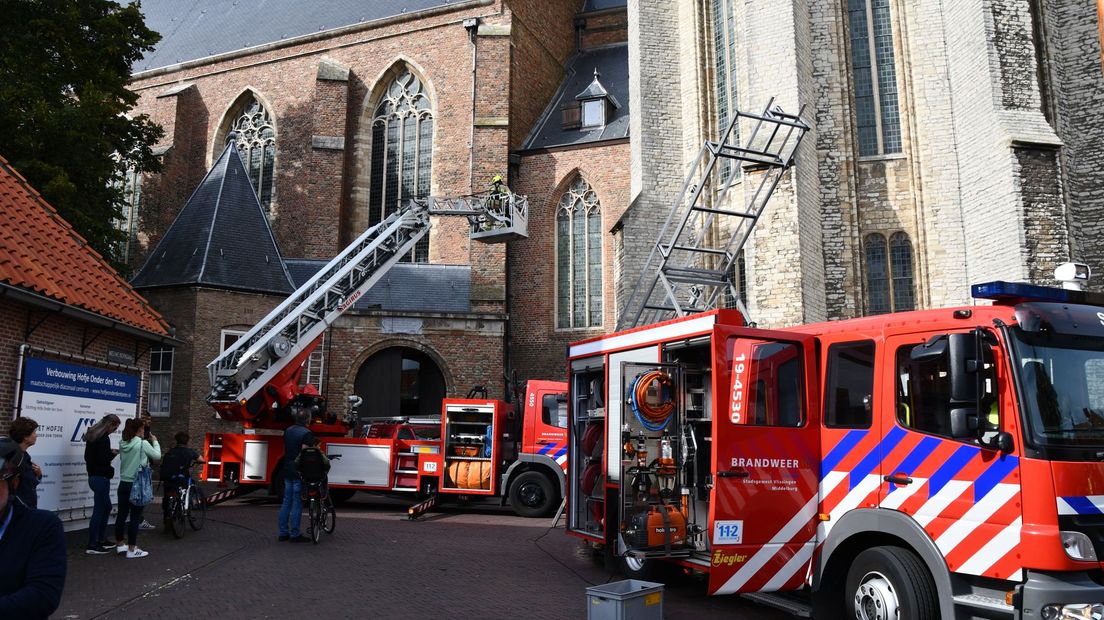 Brand in bijgebouw Nieuwe Kerk Middelburg