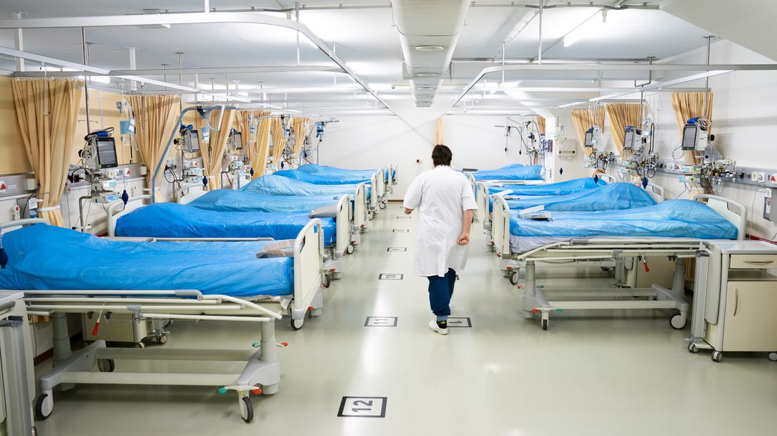 Het calamiteitenhospitaal van het UMC Utrecht na het treinongeluk bij Voorschoten.