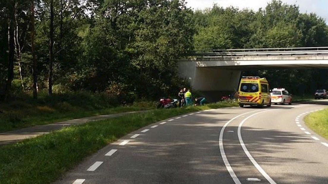 Motorrijder gewond na ongeval