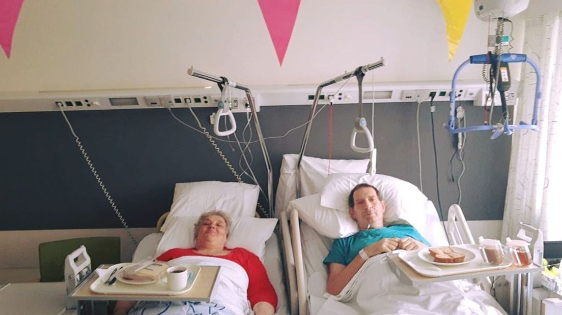 Nico en Elly uit Bemmel werden voor één nachtje herenigd in het ziekenhuis.