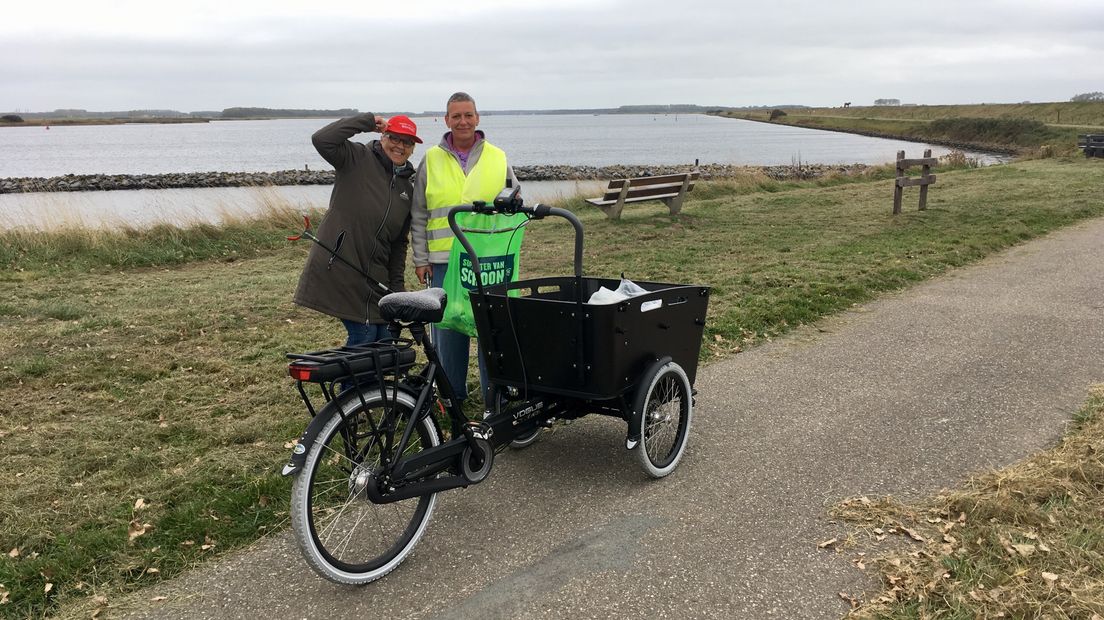 Zwerfvuil bakfiets