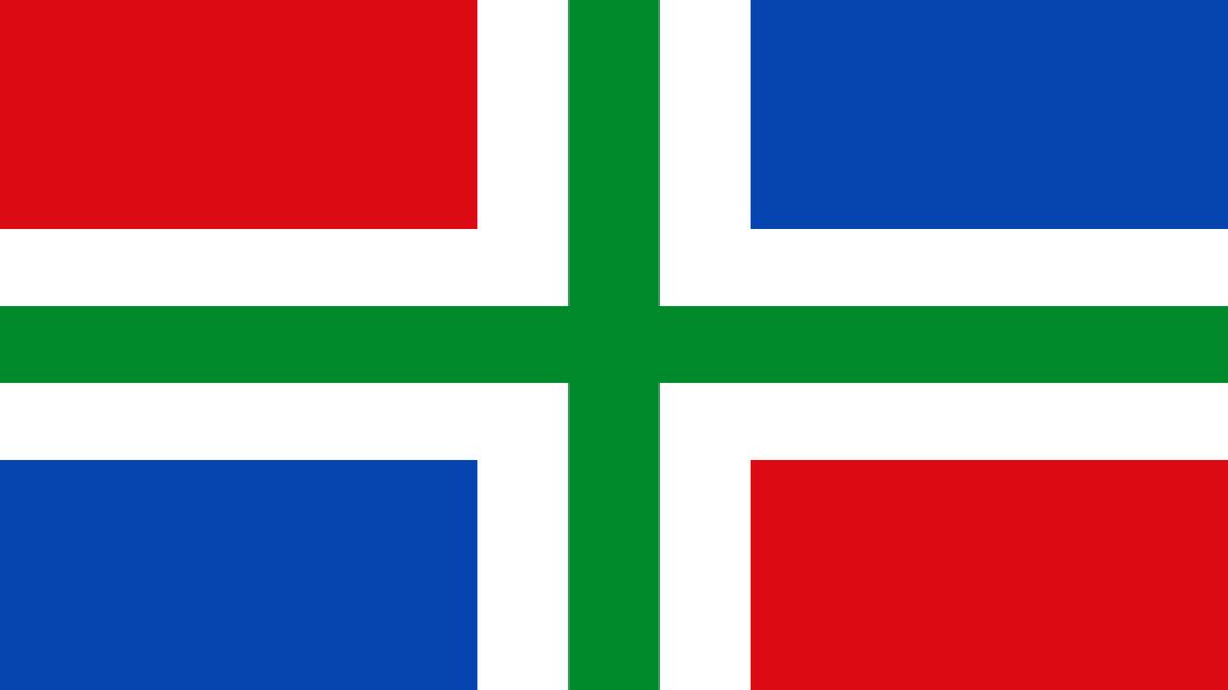 De vlag van de provincie Groningen