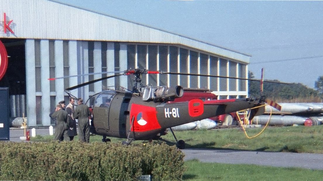 De Alouette 3 helikopter was in de jaren 60 een vaste bezoeker van het Hoogeveense vliegveld (Rechten: Gerrit Boxem)