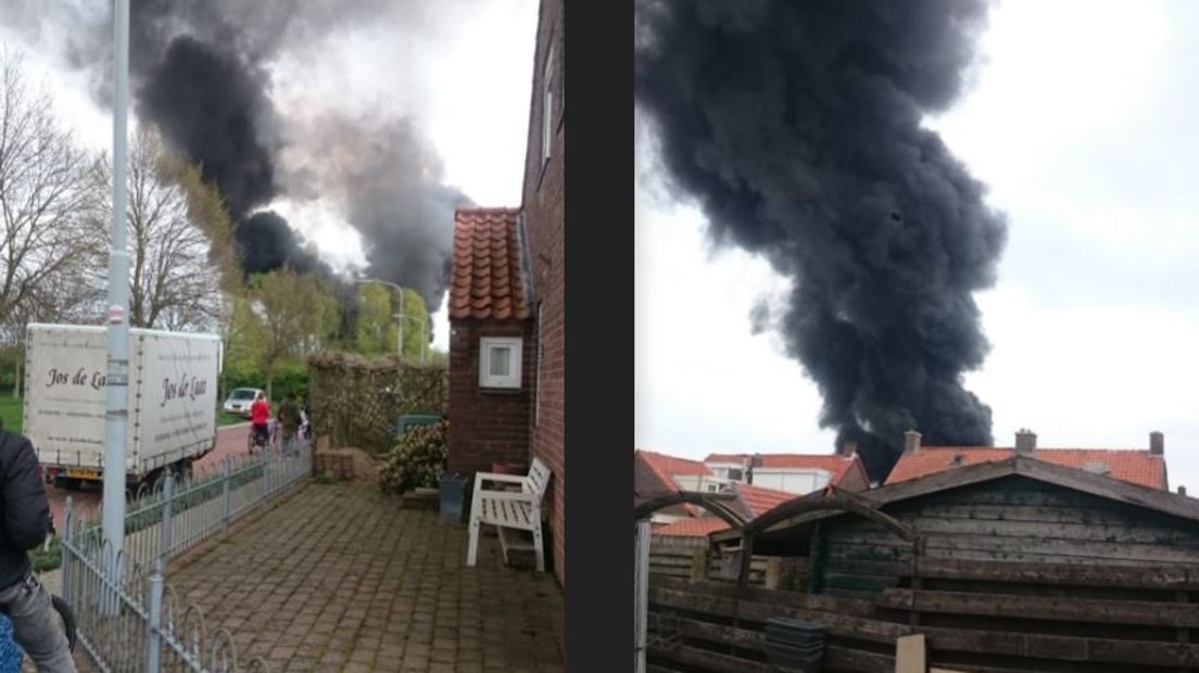Bij een steenfabriek in Spijk heeft woensdagavond een flinke buitenbrand gewoed. Op het terrein stonden pallets in de fik. Dat meldt de brandweer.