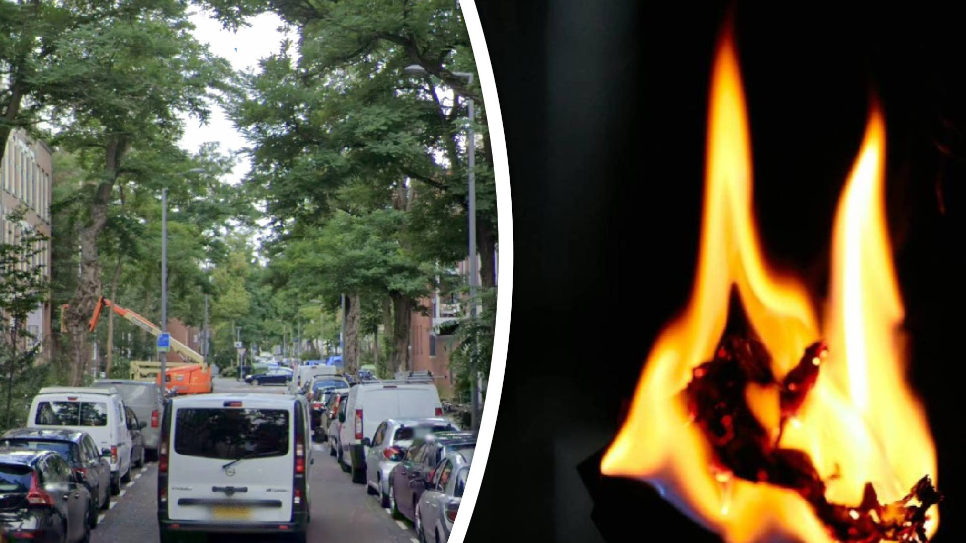 In deze straat werd een molotovcocktail gevonden.