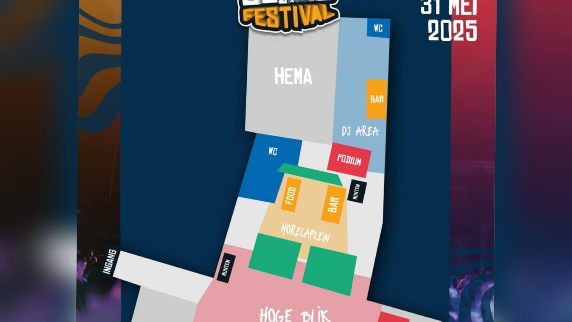 Plattegrond van het Sjoksfestival in Aalten.