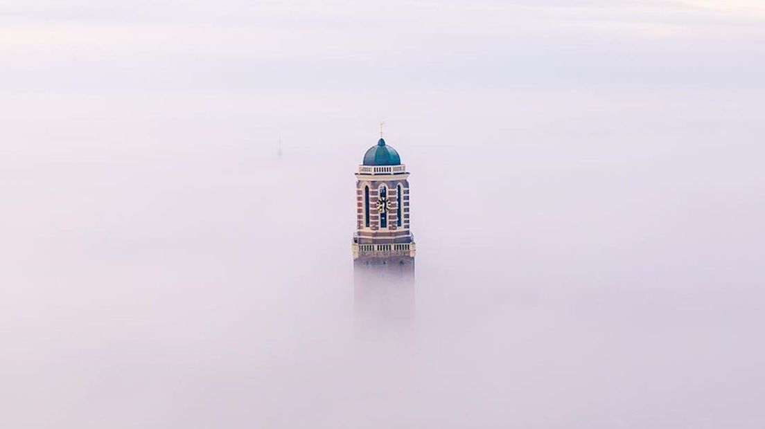 De Peperbus in de mist