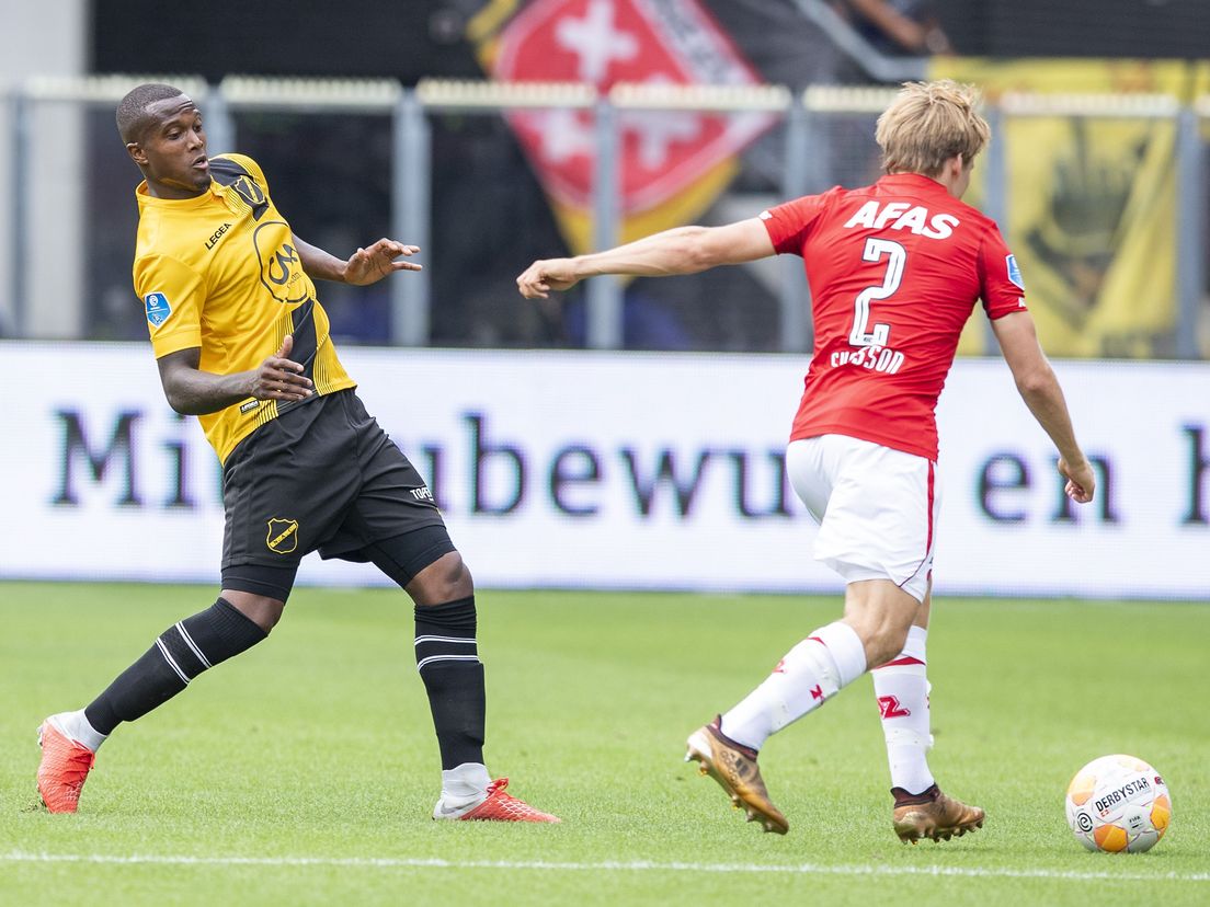 Gervane Kastaneer nog in het shirt van NAC Breda. Foto ANP