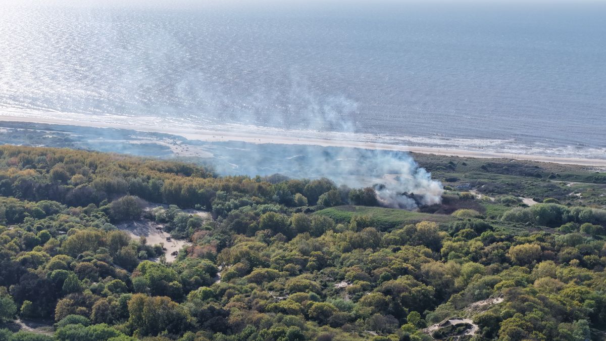 Zeer grote duinbrand bij Duindorp onder controle, boswachter blijft gebied bewaken