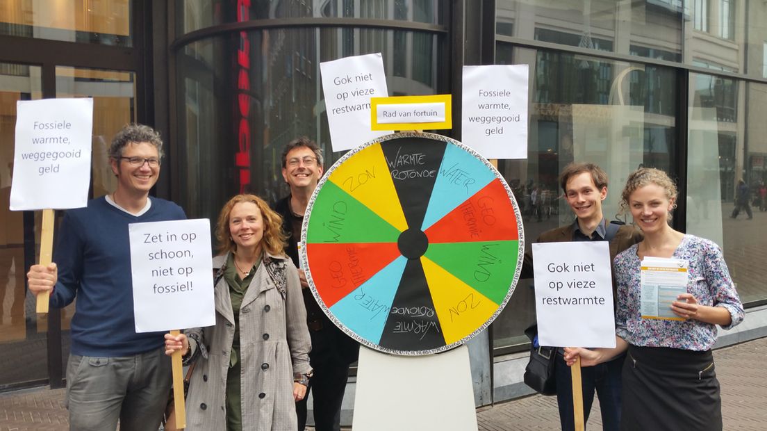 Protest tegen warmterotonde.