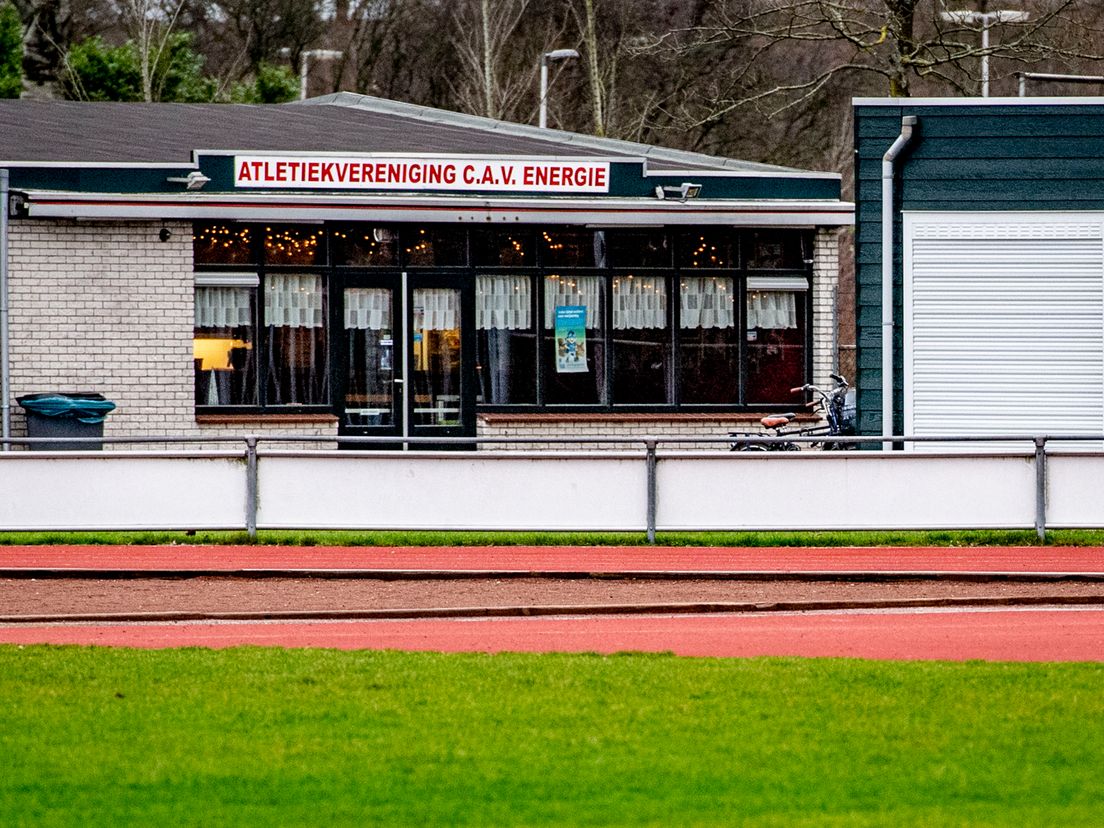 Clubgebouw van atletiekvereniging C.A.V. Energie in Barendrecht.