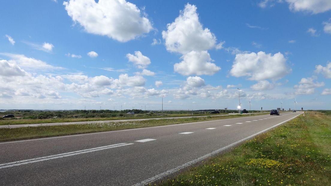 De N57 bij Neeltje Jans