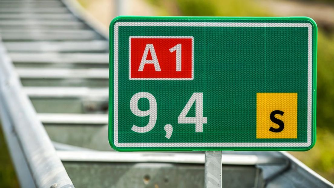 De snelwegplasser werd aangetroffen langs de A1 bij Barneveld.