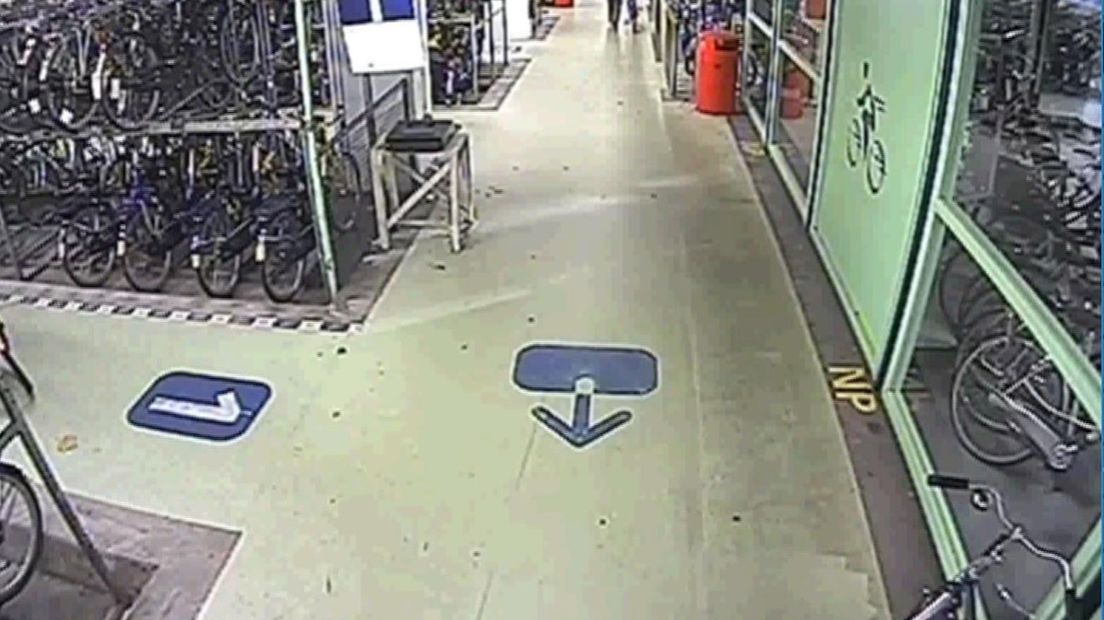 Fietsenstalling waar de ernstige mishandeling werd gepleegd