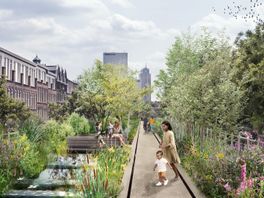 Zo komt het langste dakpark van Rotterdam eruit te zien: 'Niet zo aangeharkt'