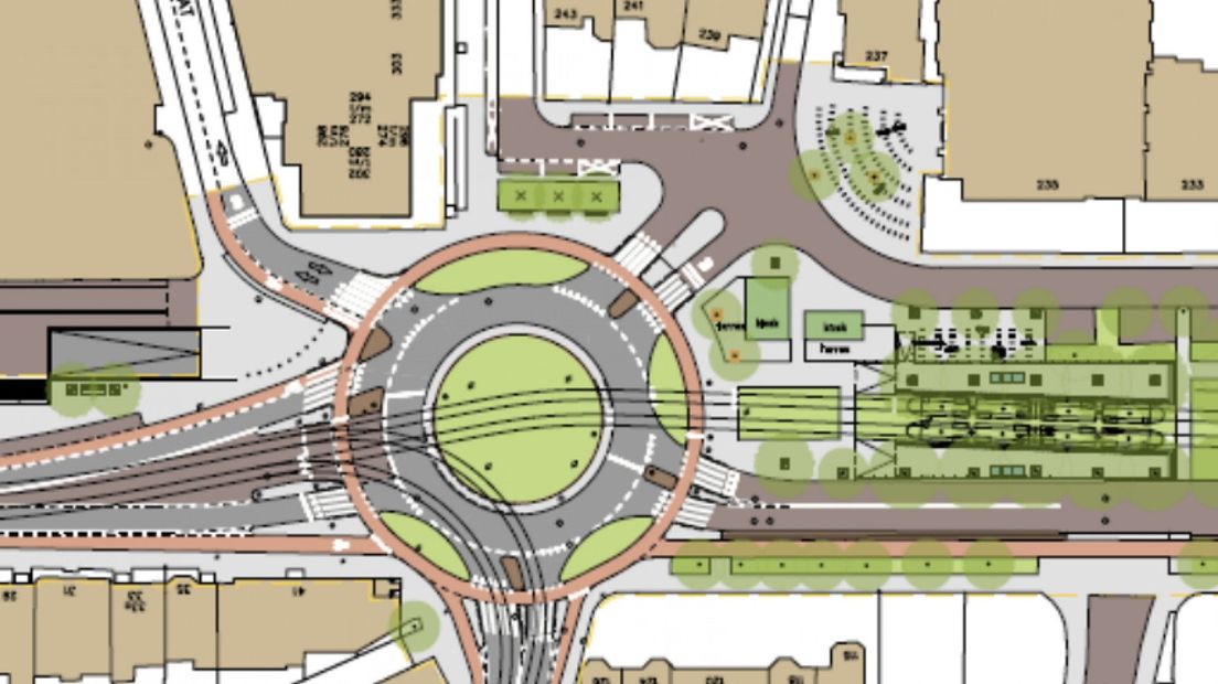 Nieuwe situatie rotonde Duinstraat – Scheveningseweg