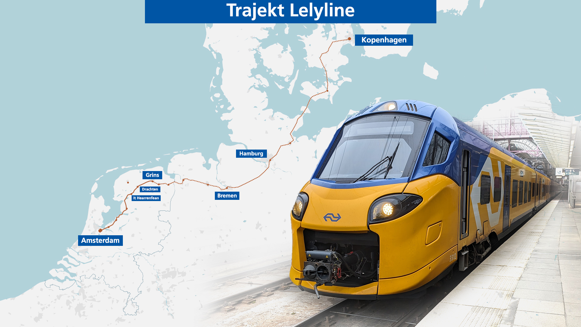 De Lelyline wurdt ûnderdiel fan in trajekt nei Bremen en Kopenhagen