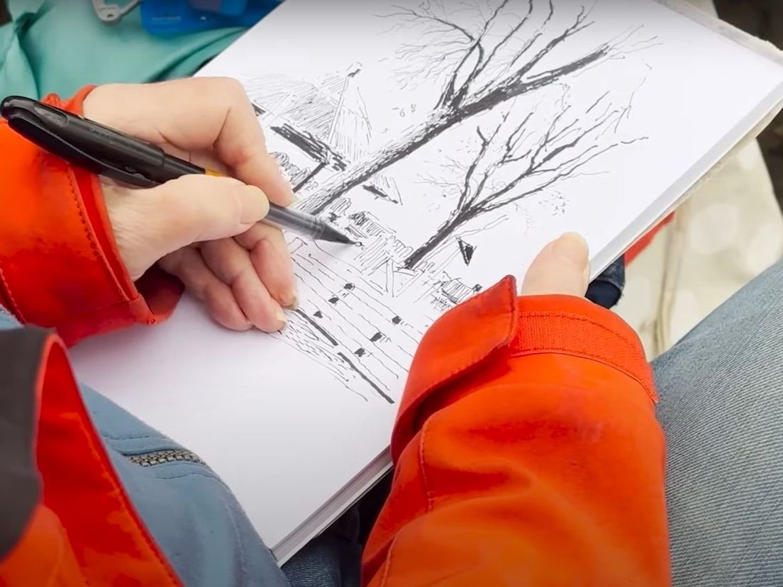 Urban sketching bij Rotterdamse kinderboerderij