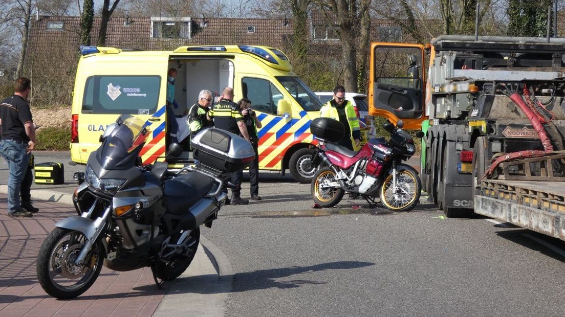 Een ambulance kwam ter plaatse