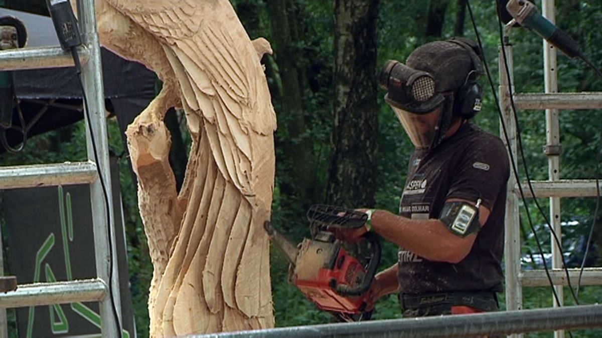 NK sculptuurzagen in Lage Vuursche