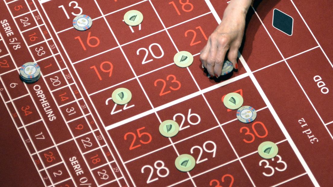 De roulettetafel in een casino