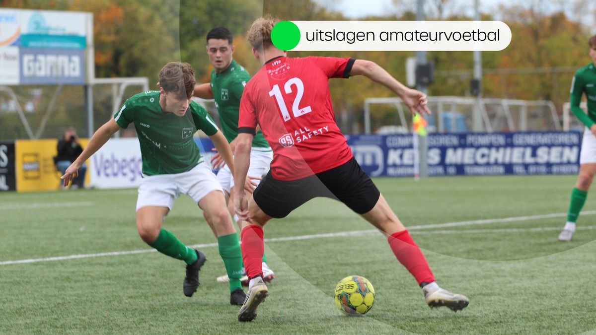 Uitslagen amateurvoetbal zaterdag 18 oktober