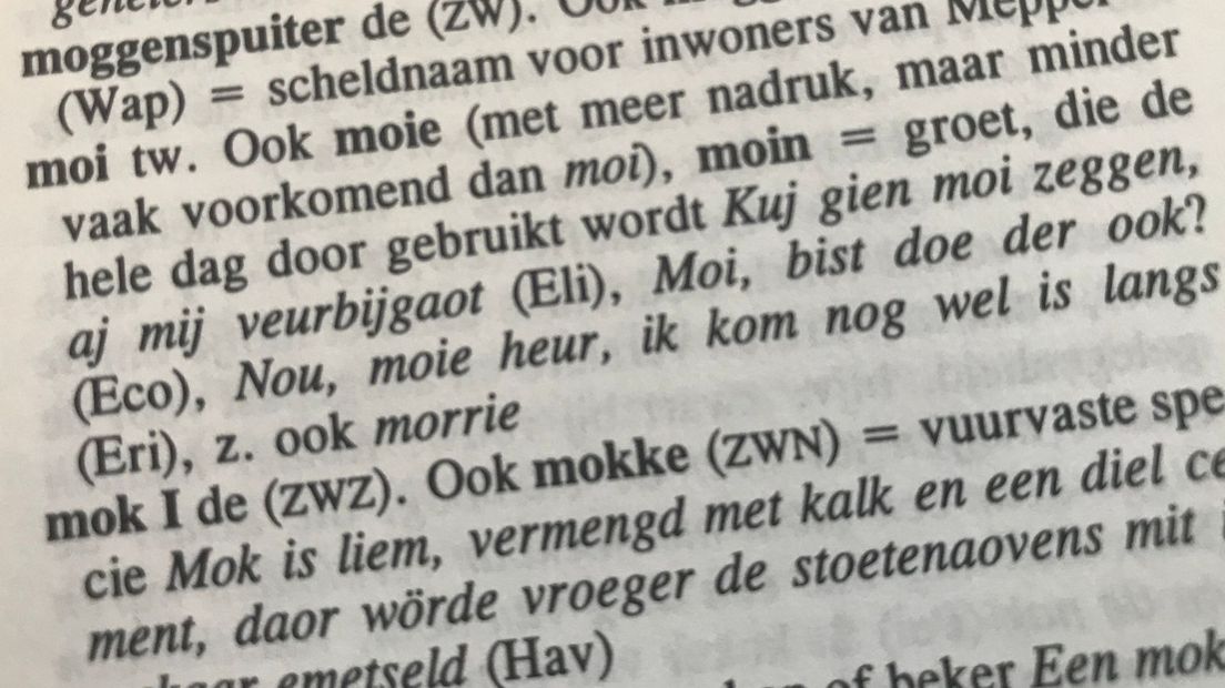 Moi in het woordenboek (Rechten: RTV Drenthe)