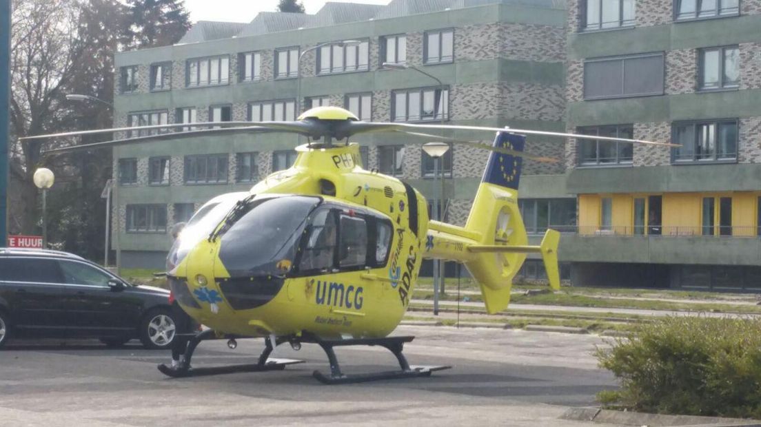 Er kwam een traumahelikopter met een medisch team om te helpen (Rechten: Van Oost Media)