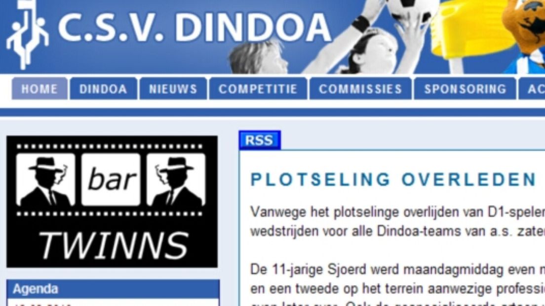 De 11-jarige Sjoerd is maandag tijdens zijn korfbaltraining in Ermelo onwel geworden en overleden.