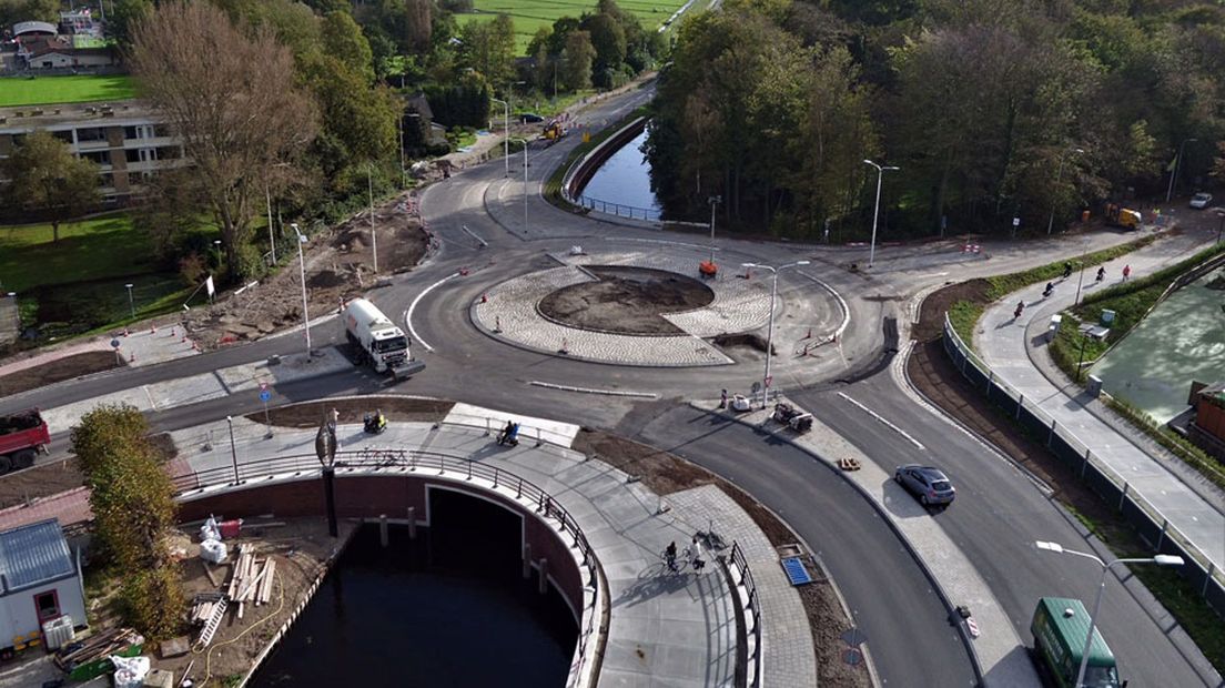 De N444 wordt afgesloten tussen de rotonde Nagelbrug (foto) in Voorhout en de N206 in Noordwijk