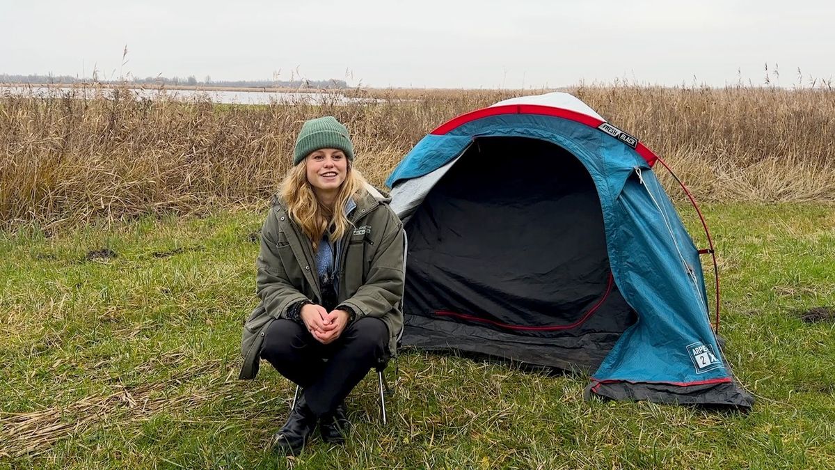 Esther uit Dokkum kampeert het hele jaar door: 