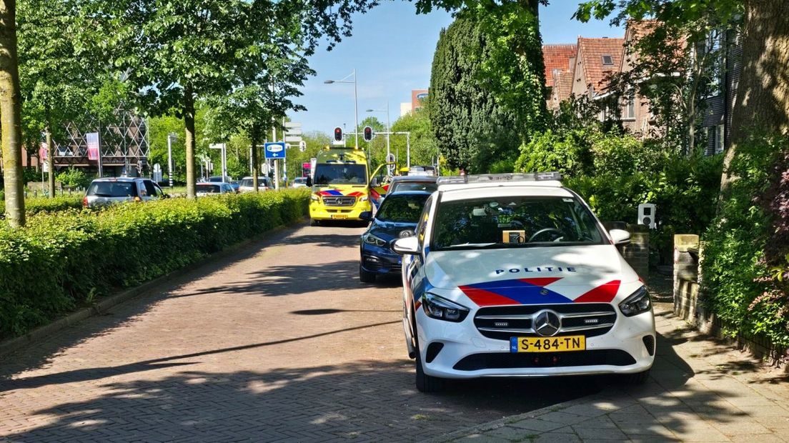 De politie ter plaatse in Wageningen.
