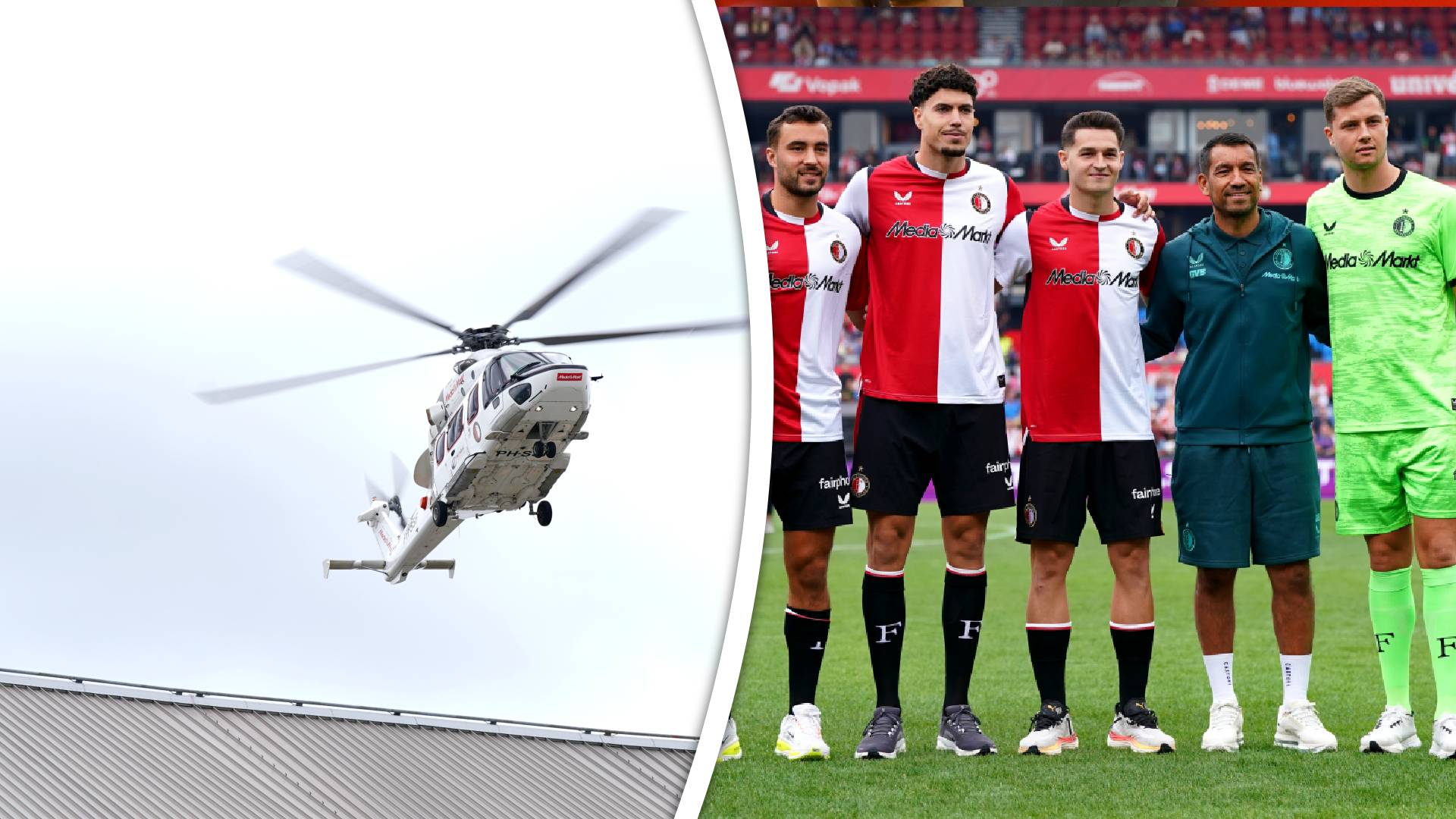 De helikopter is geland