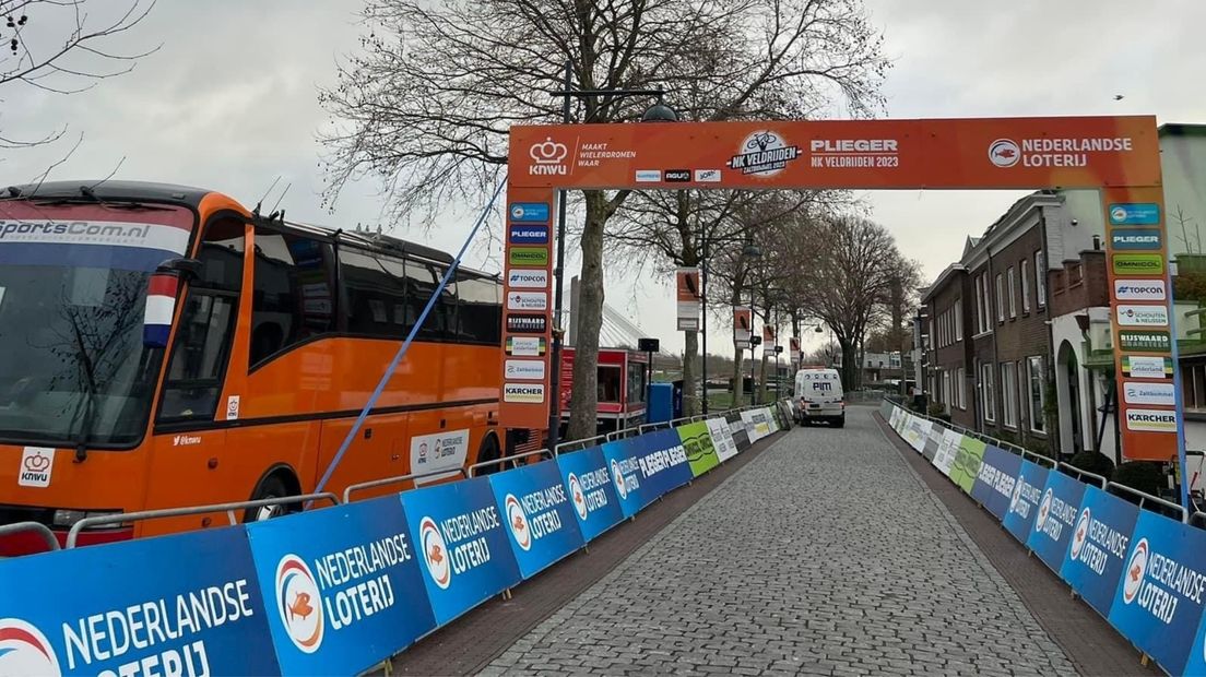 Klaar voor de start tijdens het NK veldrijden half januari in Zaltbommel