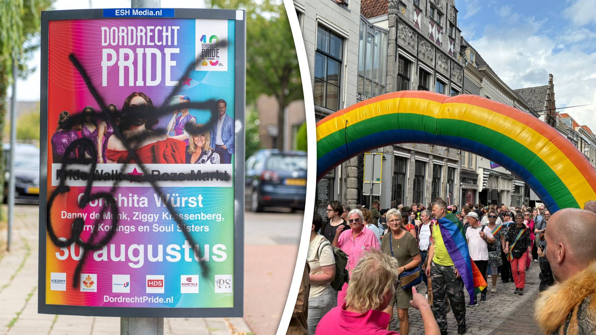 De haat tegen Dordrecht Pride neemt toe, in Alblasserdam zijn voor het eerst geen aankondigingsborden geplaatst.