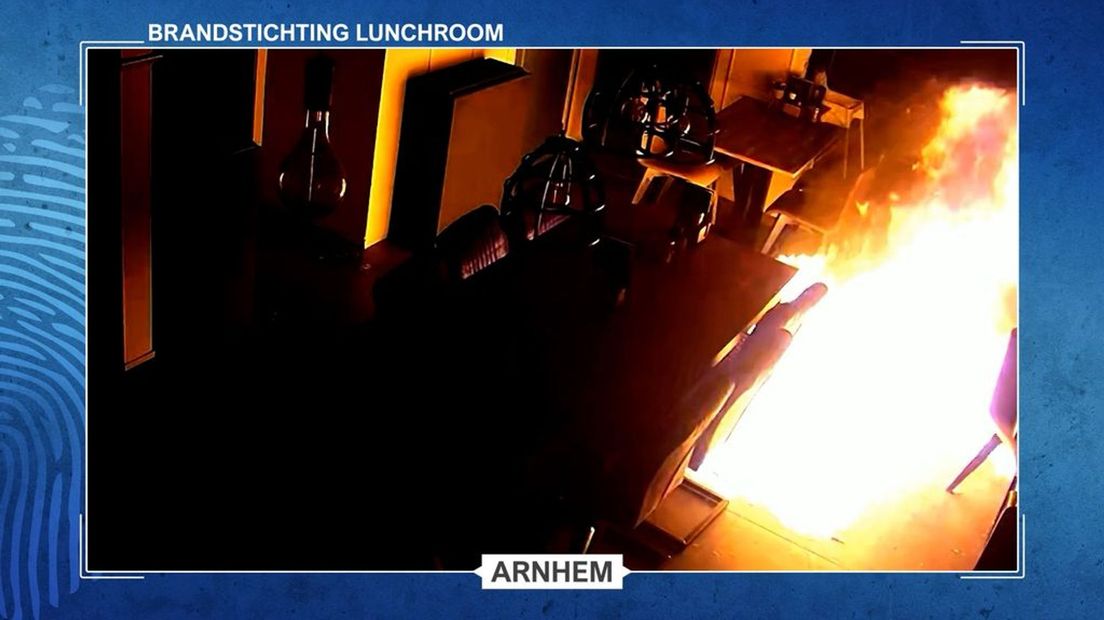Het ontstaan van de brand in de lunchroom in Arnhem.