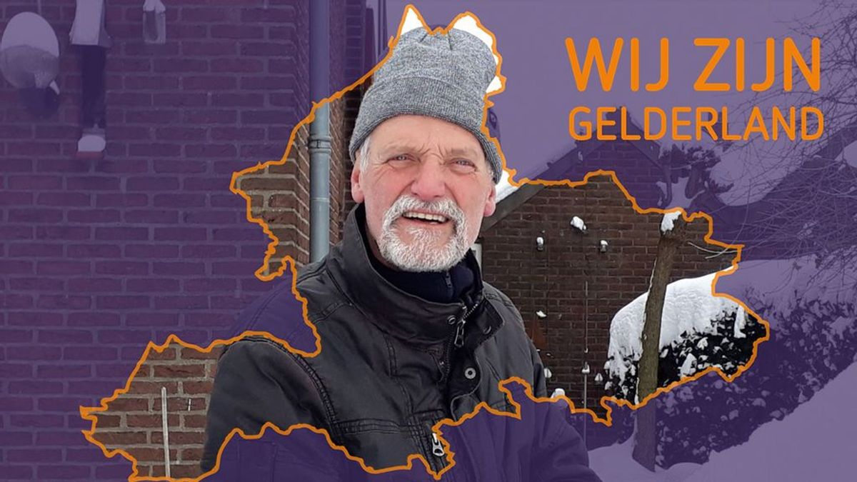 Henk werkt zich door de sneeuw heen: 'Best lastig hier met zo'n dijkje'