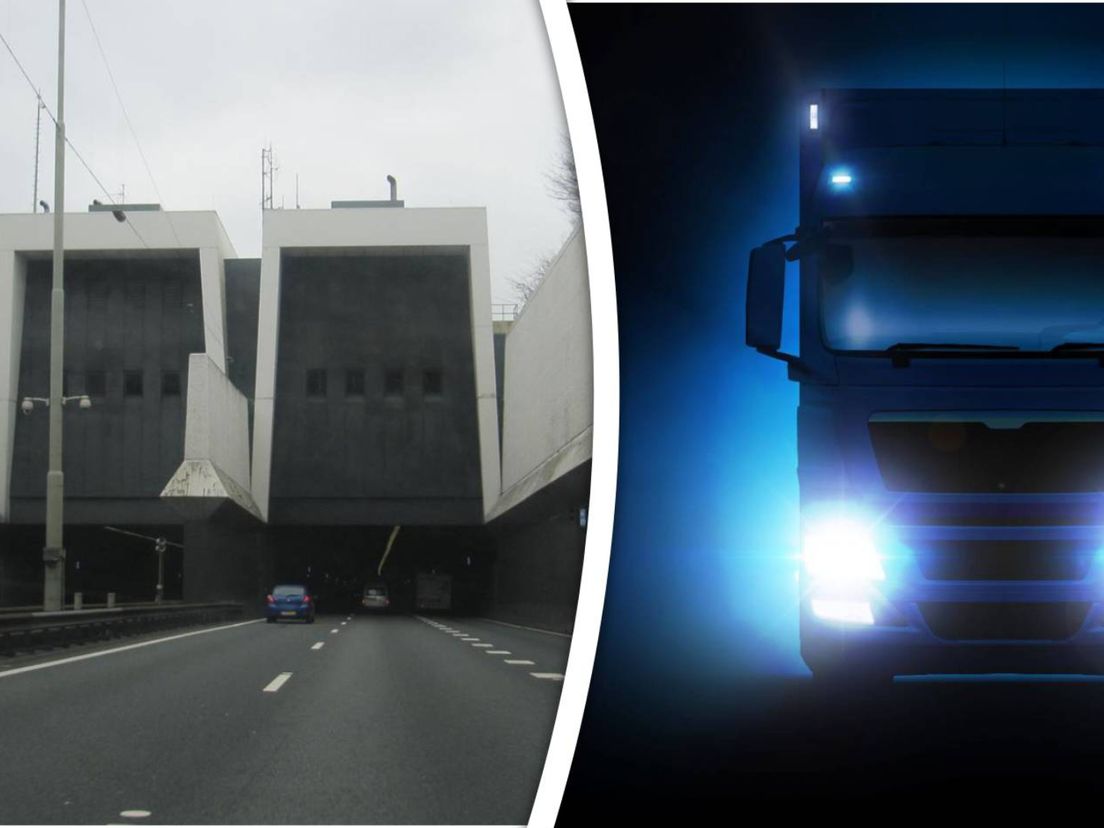Litouwse vrachtwagenchauffeur rijdt spookrijdend de Botlektunnel in
