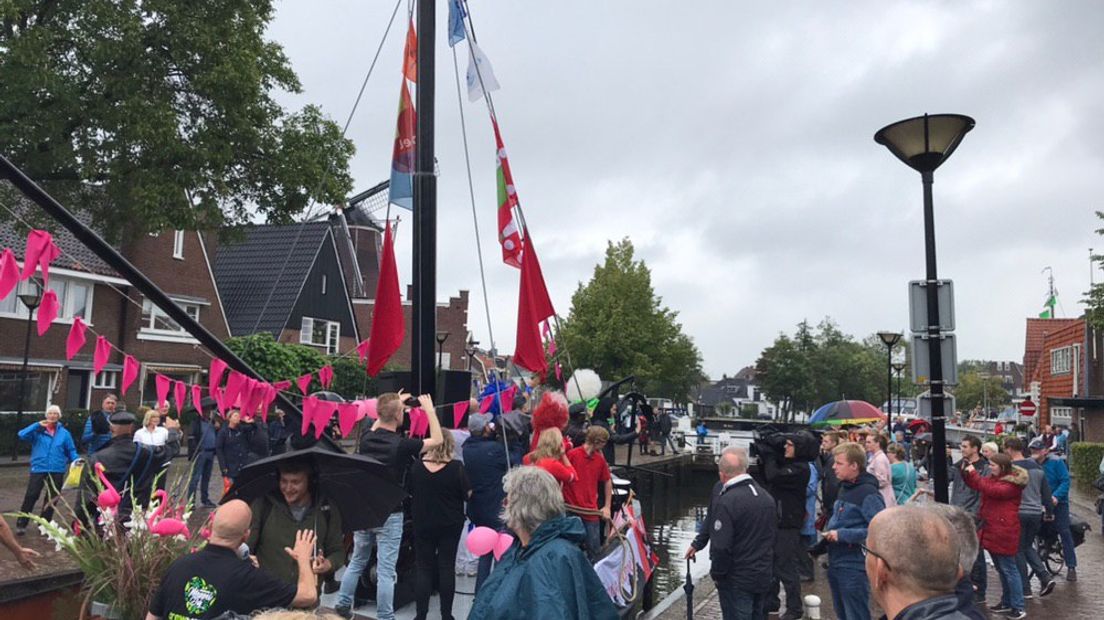 Een 'Amsterdams feestje' vandaag in Meppel (Rechten: Josien Feitsma)