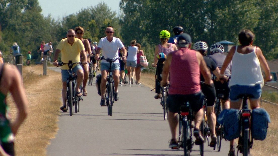 Drukte dijk Nieuwvliet